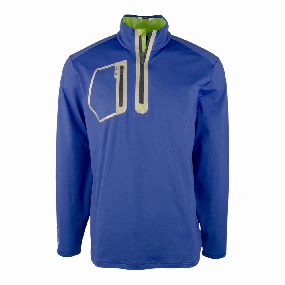 NWT RLX Ralph Lauren Men's Golf Performance 1/4 Zip Pullover Blue Size M